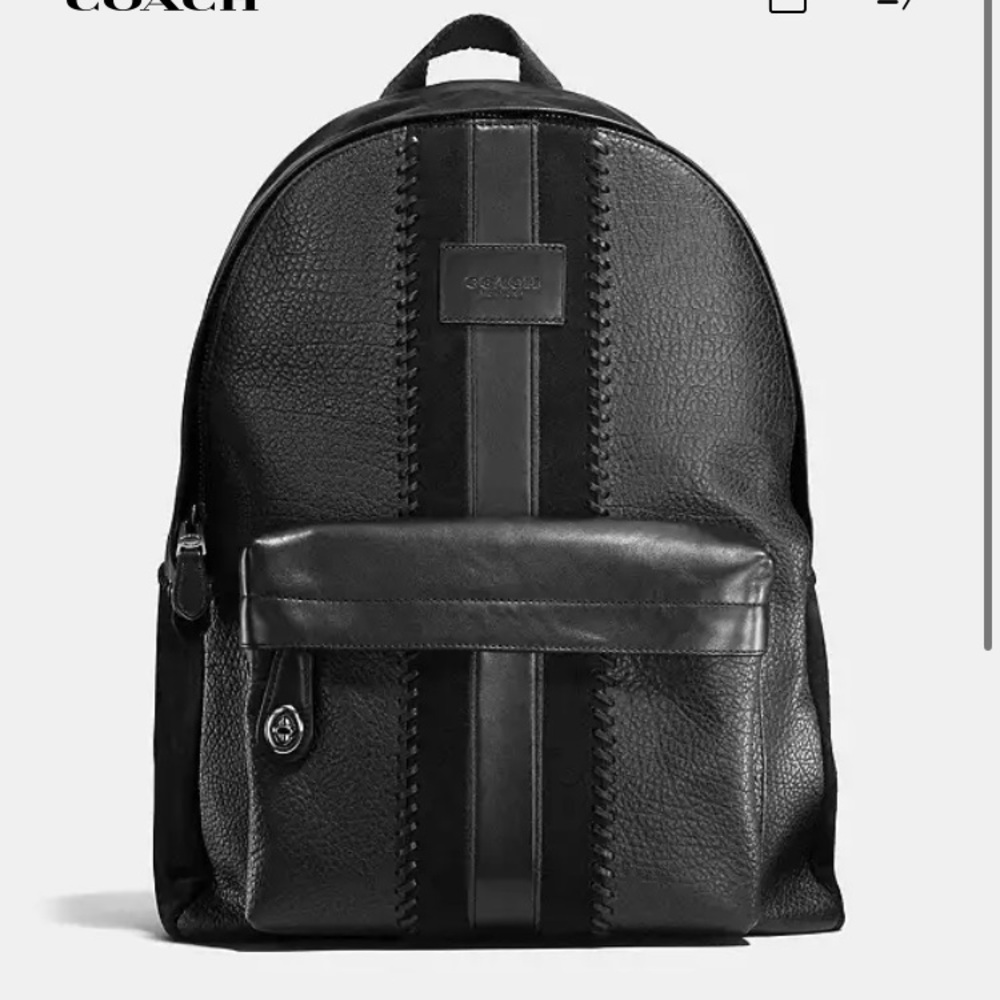 Coach Rip And Repair Campus Backpack With Varsity Stripe